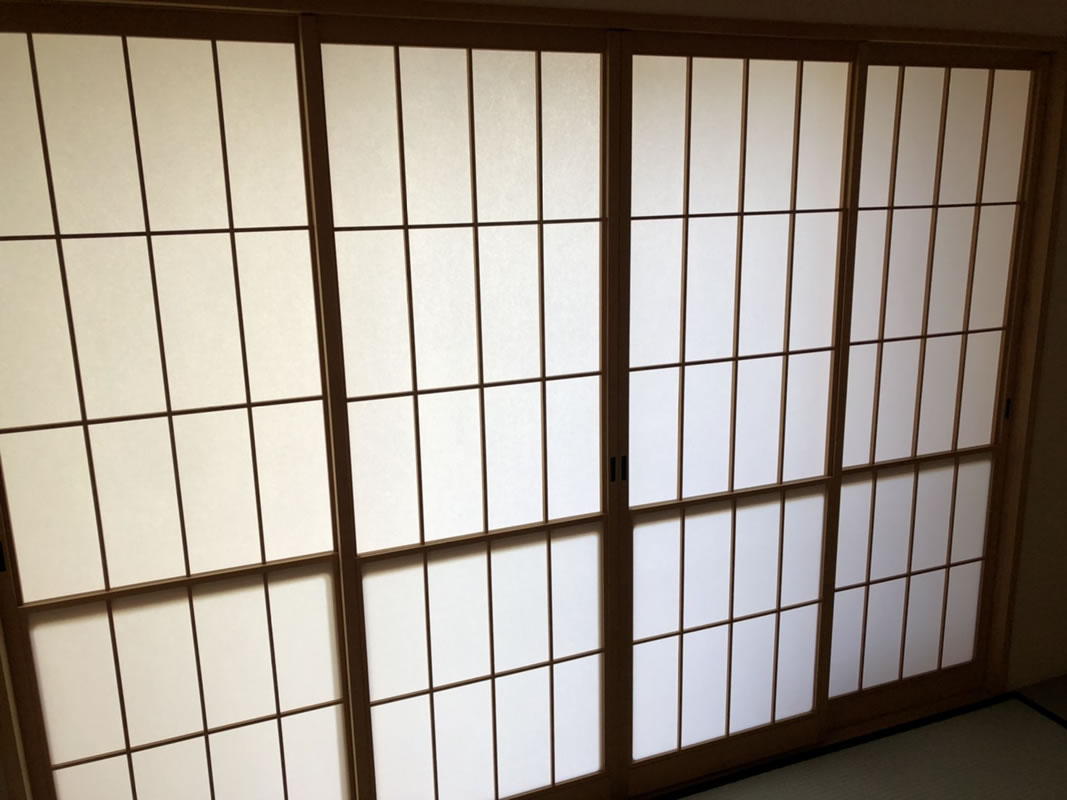 愛西市のお客様障子の張替え写真