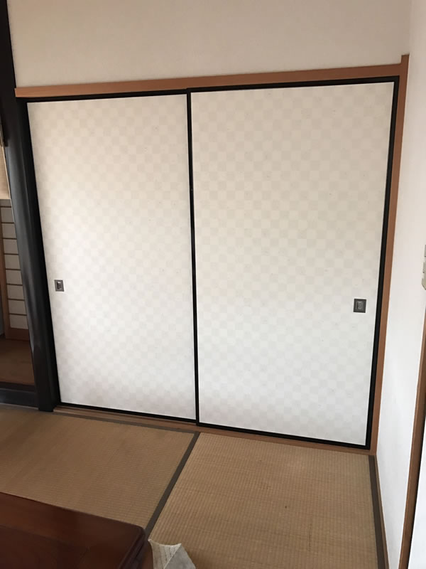 蒲郡市のお客様襖の張替え写真