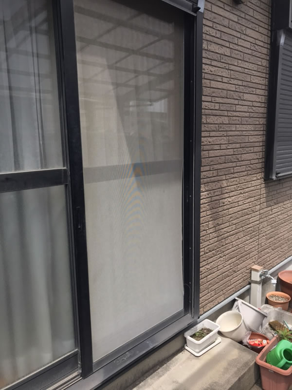 一宮市のお客様網戸の張替え写真