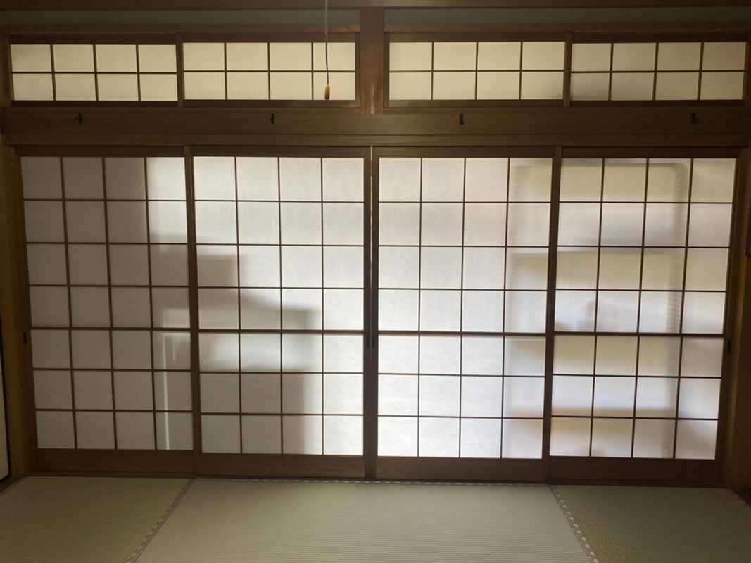 春日井市のお客様障子の張替え写真