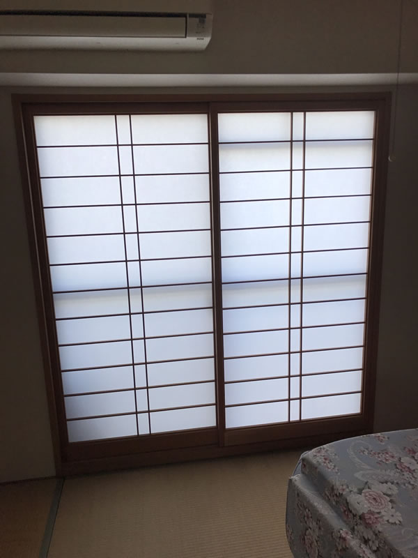 長久手市のお客様障子の張替え写真