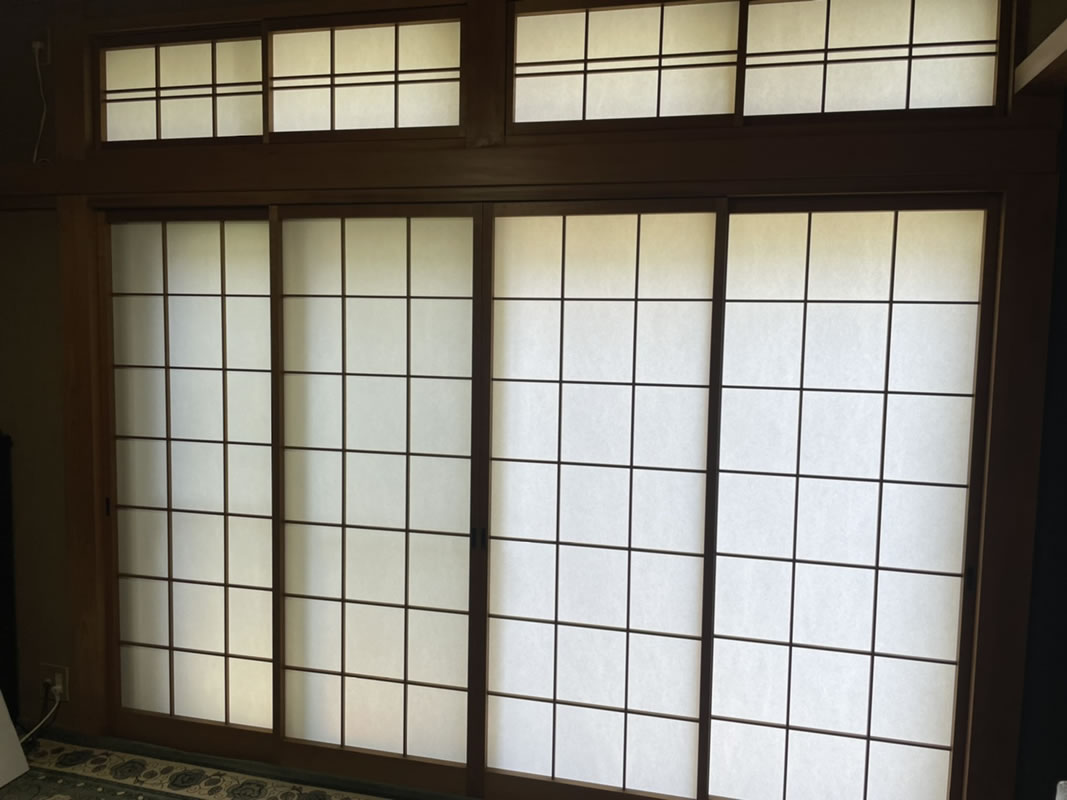 長久手市のお客様障子の張替え写真