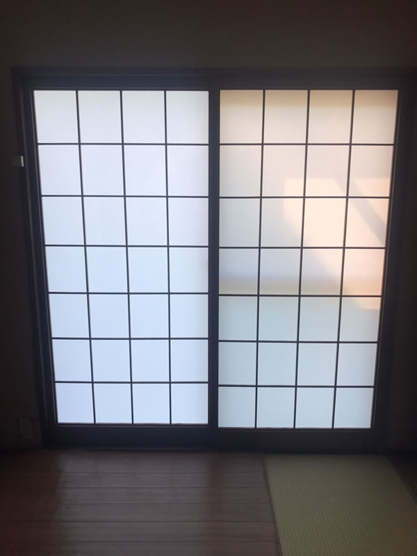 長久手市のお客様障子の張替え写真