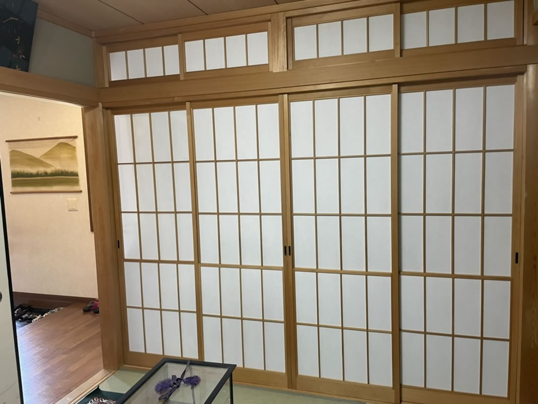 名古屋市東区のお客様障子の張替え写真