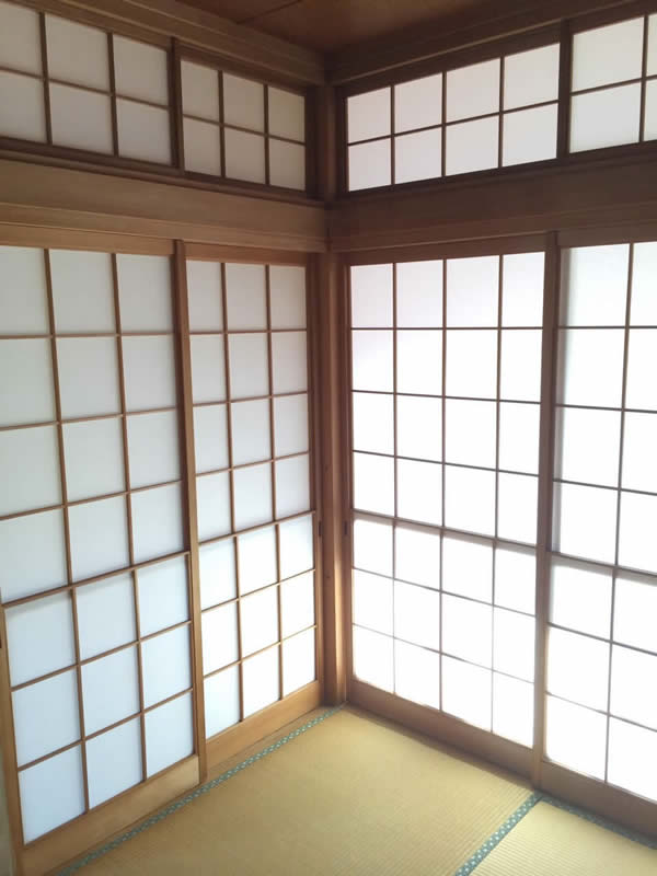 名古屋市西区のお客様障子の張替え写真