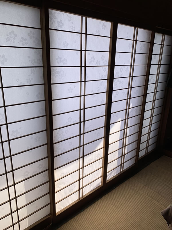 大府市のお客様障子の張替え写真