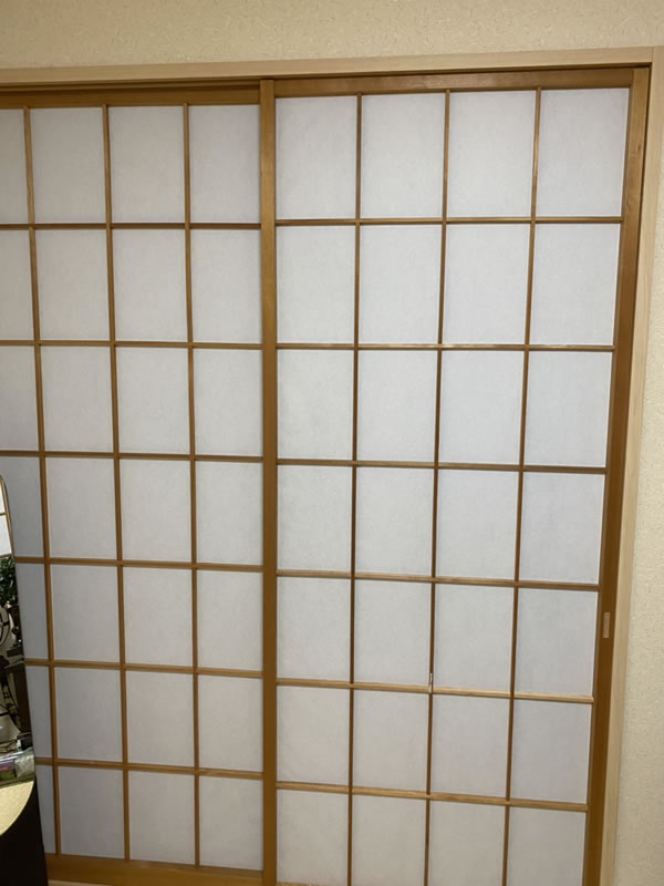 尾張旭市のお客様障子の張替え写真