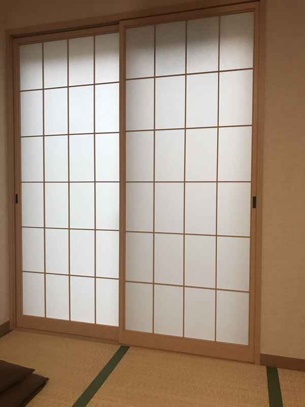 尾張旭市のお客様障子の張替え写真