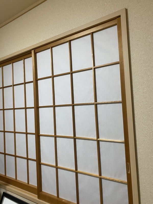 瀬戸市のお客様障子の張替え写真