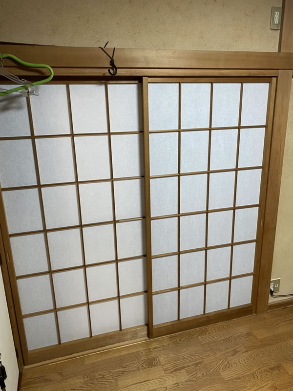 田原市のお客様障子の張替え写真