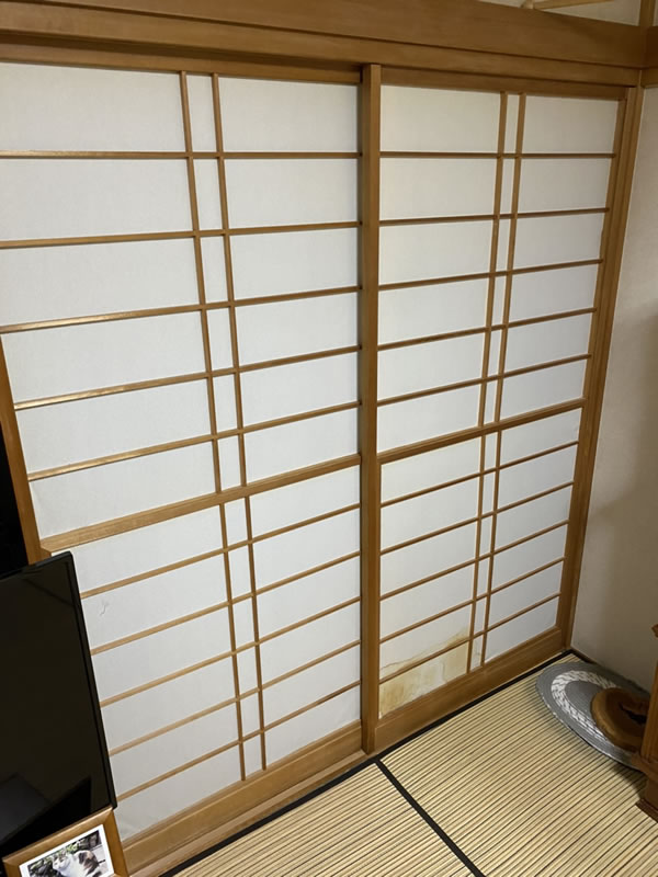 知多市のお客様障子の張替え写真