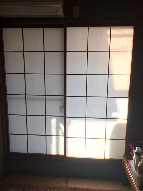 常滑市のお客様障子の張替え写真