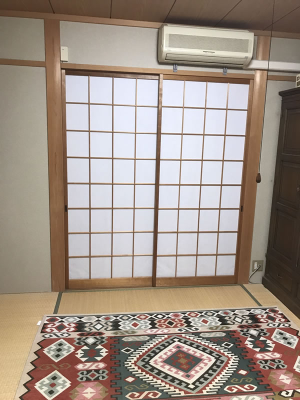 豊橋市のお客様障子の張替え写真