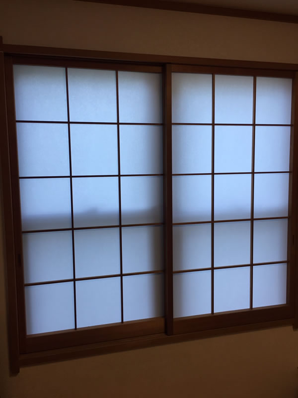 豊田市のお客様障子の張替え写真