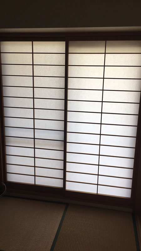 豊田市のお客様障子の張替え写真