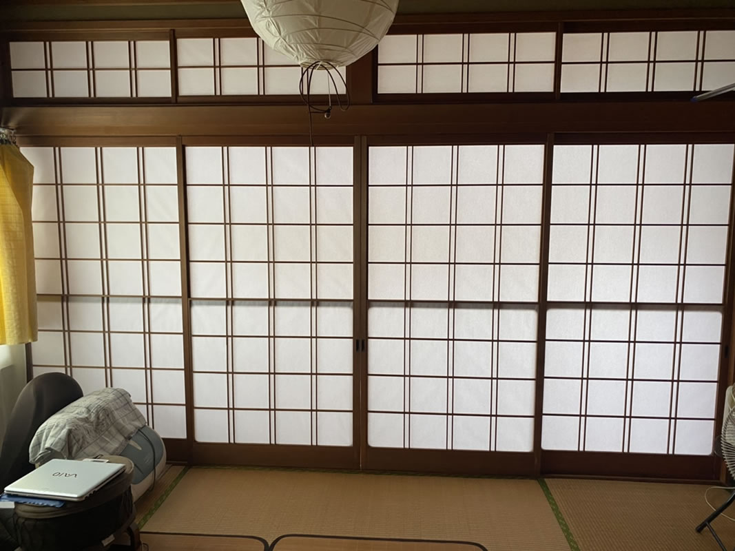 各務原市のお客様障子の張替え写真