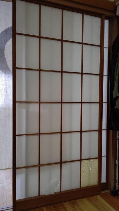 安中市のお客様障子の張替え写真