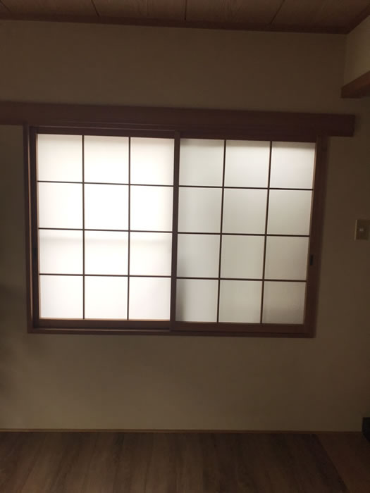 安中市のお客様障子の張替え写真