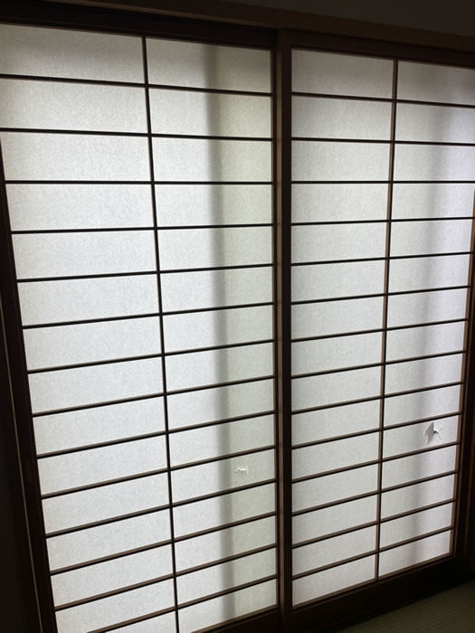 伊勢崎市のお客様障子の張替え写真