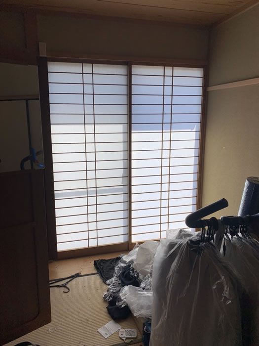 伊勢崎市のお客様障子の張替え写真