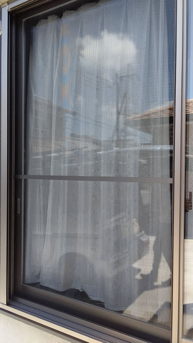 桐生市のお客様網戸の張替え写真