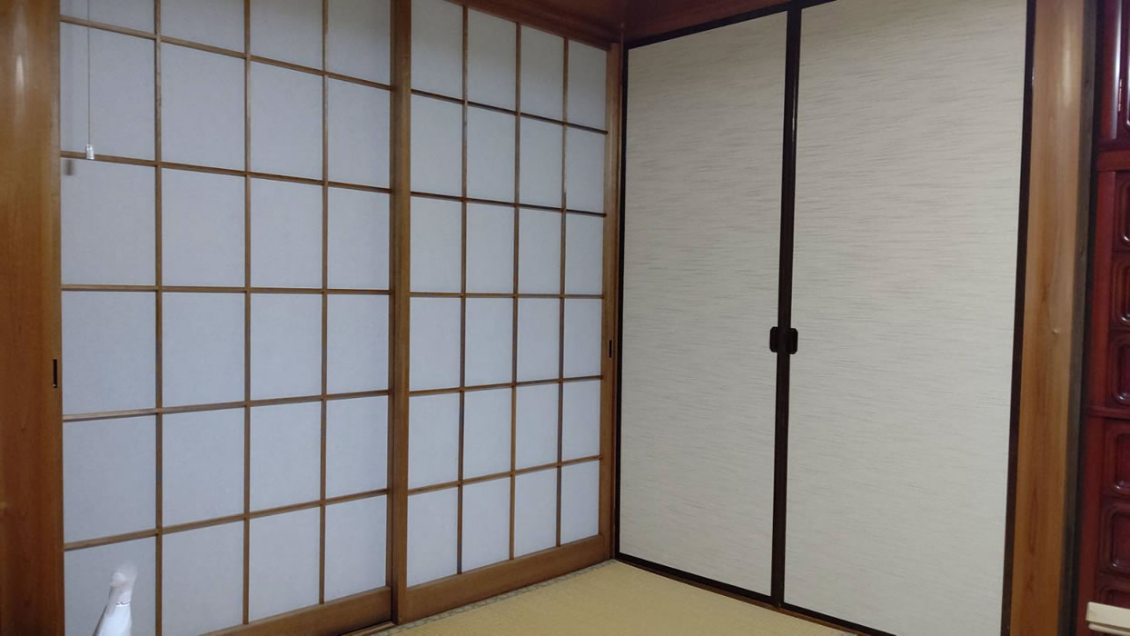桐生市のお客様障子の張替え写真