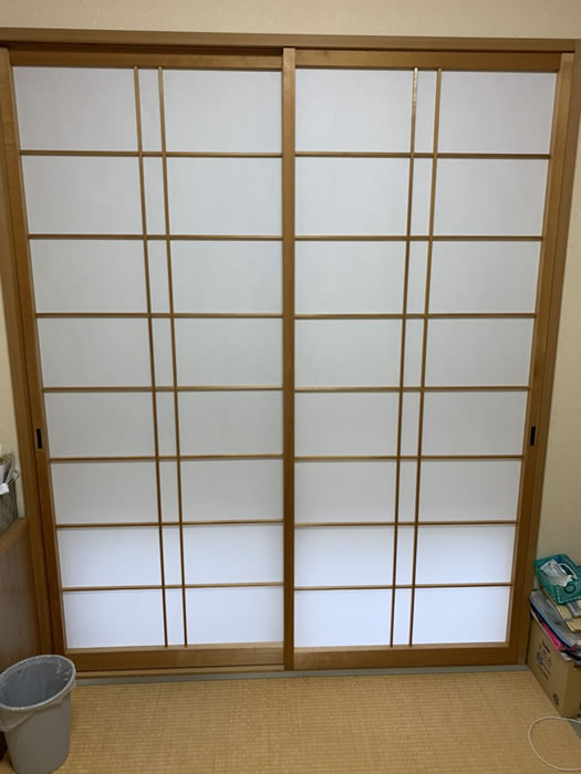 桐生市のお客様障子の張替え写真