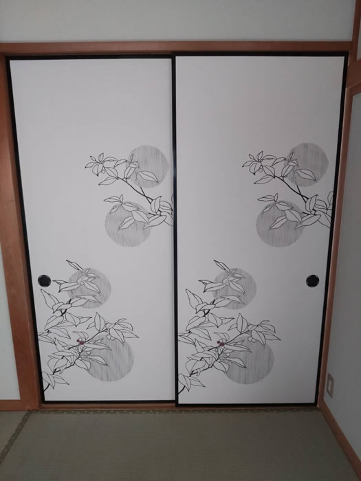 前橋市のお客様襖の張替え写真