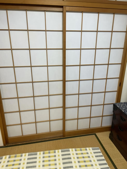 みどり市のお客様障子の張替え写真