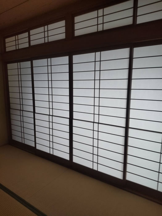 みどり市のお客様障子の張替え写真