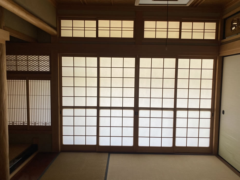 高崎市のお客様障子の張替え写真