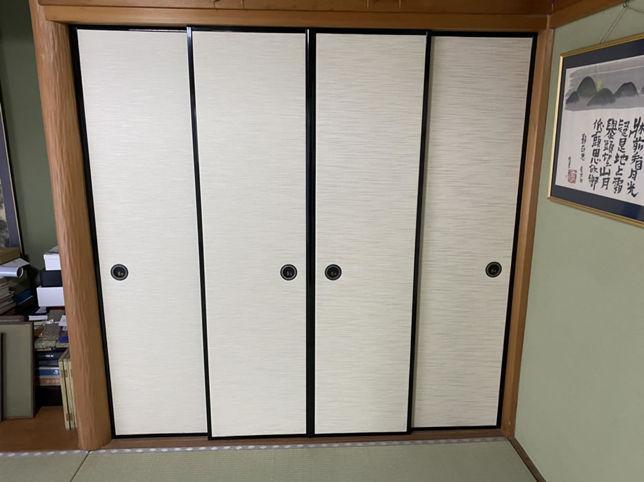 館林市のお客様襖の張替え写真
