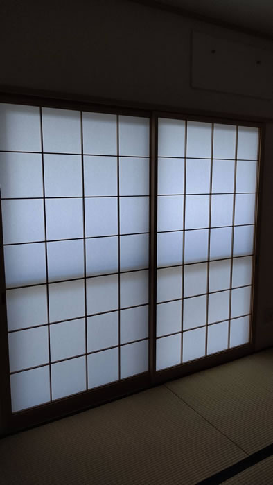 館林市のお客様障子の張替え写真