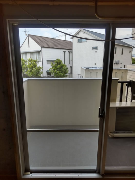 富岡市のお客様網戸の張替え写真