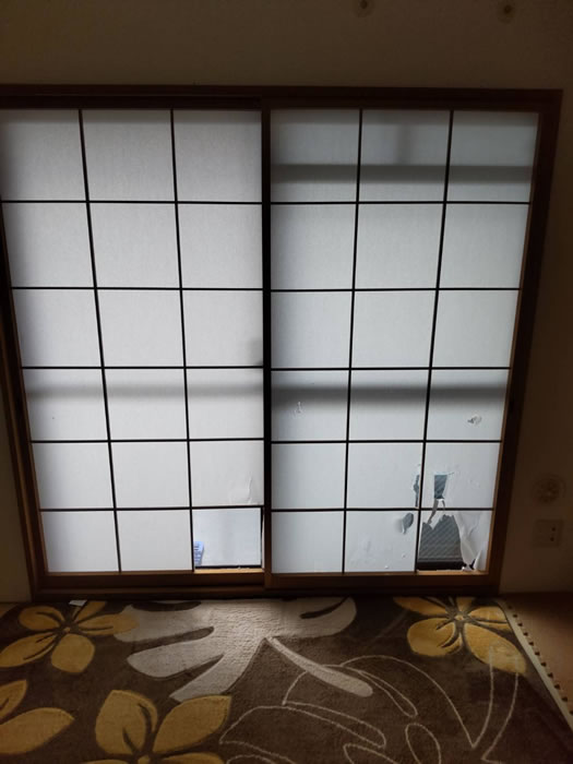 富岡市のお客様障子の張替え写真