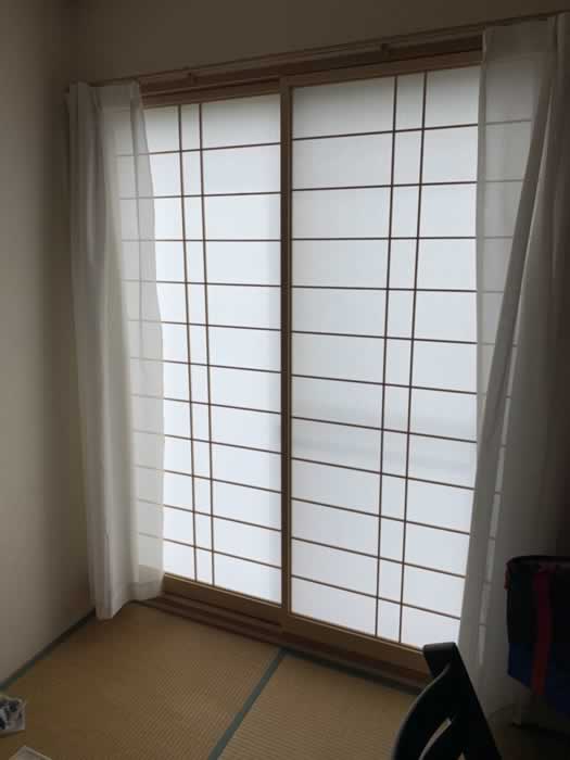 尼崎市のお客様障子の張替え写真