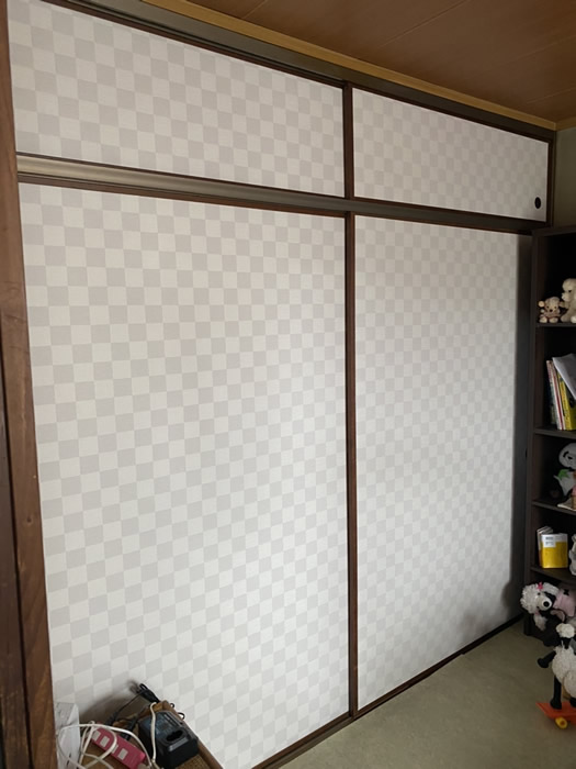 加古郡のお客様襖の張替え写真