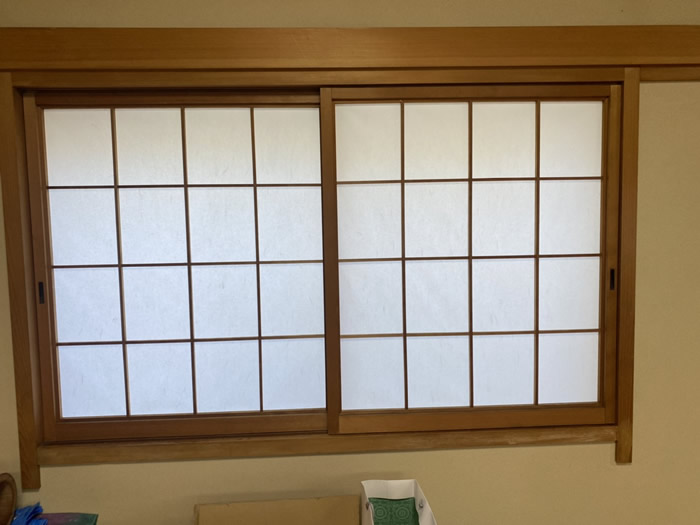 加東市のお客様障子の張替え写真