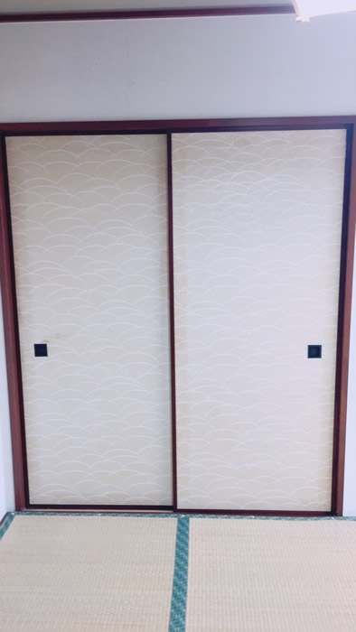 神戸市垂水区のお客様襖の張替え写真