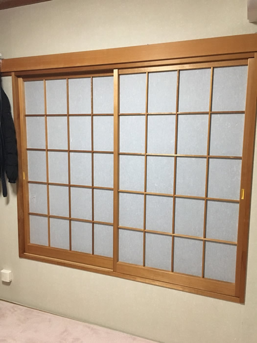 神戸市垂水区のお客様障子の張替え写真