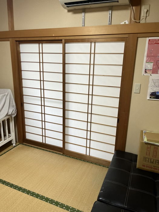 三木市のお客様障子の張替え写真