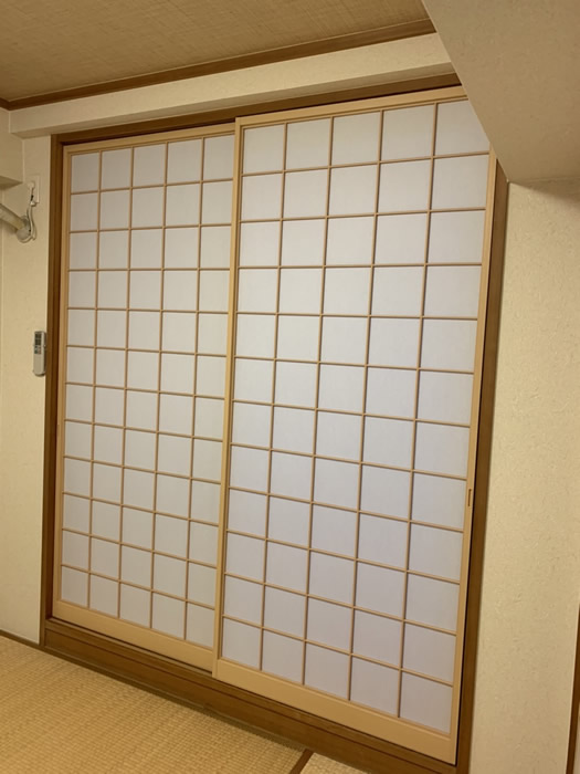 三木市のお客様障子の張替え写真