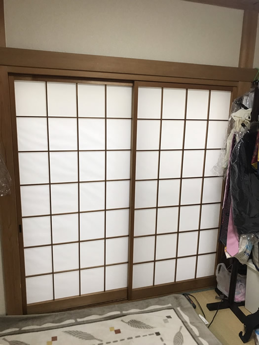 西宮市のお客様障子の張替え写真