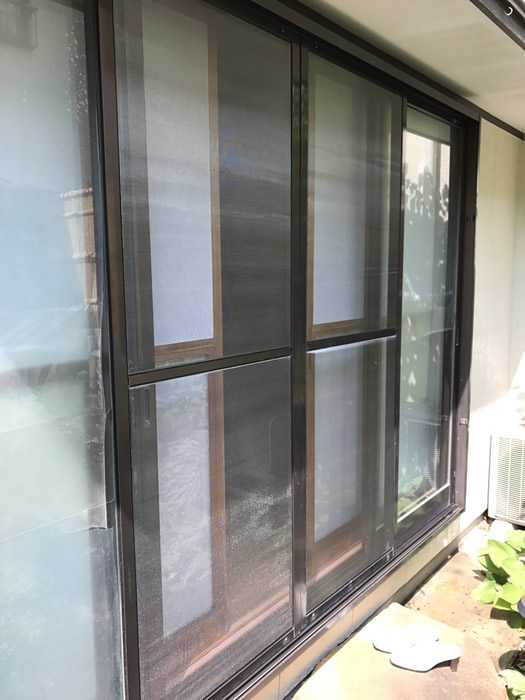 西脇市のお客様網戸の張替え写真