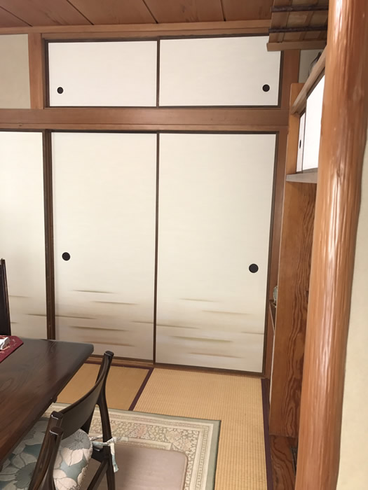 宝塚市のお客様襖の張替え写真