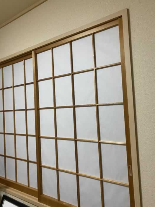 城陽市のお客様障子の張替え写真