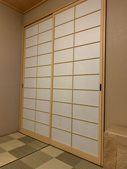 木津川市のお客様障子の張替え写真