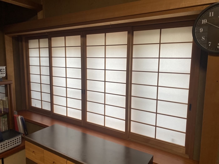 京都市上京区のお客様障子の張替え写真