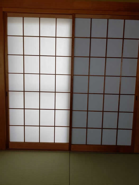 京都市右京区のお客様障子の張替え写真