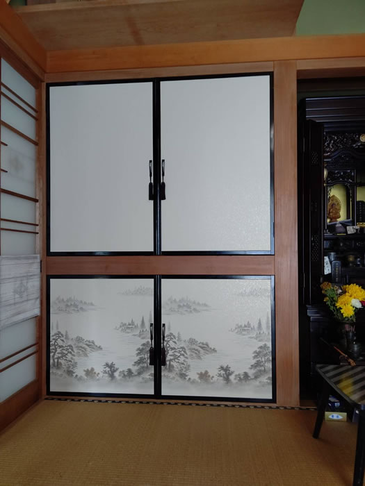 向日市のお客様襖の張替え写真